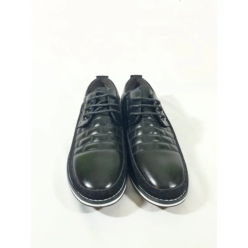 Gatsby Leather Suede Hybrid Dress Sneakers Men Sz 13 Black Quilted Luxe Gorpcore